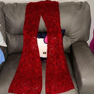 Date Night Sequin Lace Pants